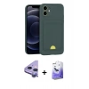 MARSİLYAN™- iPhone 11 Kılıf Vadi Çizgi Prime - Siyah Bilvis 5in1 5D Magic Hayalet Cam Ekran Koruyucu + Raze Metal Kamera Lens - MR