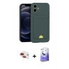 MARSİLYAN™- iPhone 11 Kılıf Vadi Çizgi Prime - Siyah Bilvis 5in1 5D Magic Hayalet Cam Ekran Koruyucu + Pers Alüminyum Kamera Lens - KI