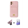 MARSİLYAN™- iPhone 11 Kılıf Vadi Çizgi Prime - Siyah Bilvis 5in1 5D Magic Hayalet Cam Ekran Koruyucu + Raze Metal Kamera Lens - SH