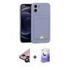 MARSİLYAN™- iPhone 11 Kılıf Vadi Çizgi Prime - Siyah Bilvis 5in1 5D Magic Hayalet Cam Ekran Koruyucu + Raze Metal Kamera Lens - SH