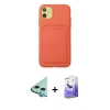 MARSİLYAN™- iPhone 11 Kılıf Vadi Çizgi Prime - Siyah Bilvis 5in1 5D Magic Hayalet Cam Ekran Koruyucu + Raze Metal Kamera Lens - MI