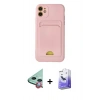 MARSİLYAN™- iPhone 11 Kılıf Vadi Çizgi Prime - Siyah Bilvis 5in1 5D Magic Hayalet Cam Ekran Koruyucu + Raze Metal Kamera Lens - KI