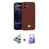 MARSİLYAN™- iPhone 11 Kılıf Vadi Çizgi Prime - Siyah Bilvis 5in1 5D Magic Hayalet Cam Ekran Koruyucu + Raze Metal Kamera Lens - KI