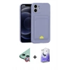 MARSİLYAN™- iPhone 11 Kılıf Vadi Çizgi Prime - Siyah Bilvis 5in1 5D Magic Hayalet Cam Ekran Koruyucu + Raze Metal Kamera Lens - KI