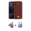 MARSİLYAN™- iPhone 11 Kılıf Vadi Çizgi Prime - Siyah Bilvis 5in1 5D Magic Hayalet Cam Ekran Koruyucu + Raze Metal Kamera Lens - SH