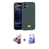 MARSİLYAN™- iPhone 11 Kılıf Vadi Çizgi Prime - Siyah Bilvis 5in1 5D Magic Hayalet Cam Ekran Koruyucu + Raze Metal Kamera Lens - SH