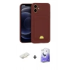 MARSİLYAN™- iPhone 11 Kılıf Vadi Çizgi Prime - Siyah Bilvis 5in1 5D Magic Hayalet Cam Ekran Koruyucu + Renkli Kamera Lens Koruma Cam - SI