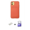 MARSİLYAN™- iPhone 11 Kılıf Vadi Çizgi Prime - Siyah Bilvis 5in1 5D Magic Hayalet Cam Ekran Koruyucu + Renkli Kamera Lens Koruma Cam - TU