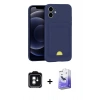 MARSİLYAN™- iPhone 11 Kılıf Vadi Çizgi Prime - Siyah Bilvis 5in1 5D Magic Hayalet Cam Ekran Koruyucu + PVD Metal Kamera Lens - YL