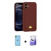 MARSİLYAN™- iPhone 11 Kılıf Vadi Çizgi Prime - Siyah Bilvis 5in1 5D Magic Hayalet Cam Ekran Koruyucu + Neon Fosforlu Kamera Lens - YL