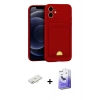 MARSİLYAN™- iPhone 11 Kılıf Vadi Çizgi Prime - Siyah Bilvis 5in1 5D Magic Hayalet Cam Ekran Koruyucu + Renkli Kamera Lens Koruma Cam - YL