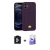 MARSİLYAN™- iPhone 11 Kılıf Vadi Çizgi Prime - Siyah Bilvis 5in1 5D Magic Hayalet Cam Ekran Koruyucu + PVD Metal Kamera Lens - YL