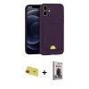 MARSİLYAN™- iPhone 11 Kılıf Vadi Çizgi Prime - Siyah Bilvis Hayalet Cam Ekran Koruyucu + Rainbow Kamera Lens Koruma Cam - KI
