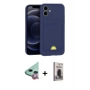 MARSİLYAN™- iPhone 11 Kılıf Vadi Çizgi Prime - Siyah Bilvis Hayalet Cam Ekran Koruyucu + Raze Metal Kamera Lens - KI