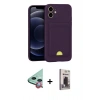 MARSİLYAN™- iPhone 11 Kılıf Vadi Çizgi Prime - Siyah Bilvis Hayalet Cam Ekran Koruyucu + Raze Metal Kamera Lens - KI
