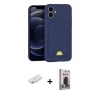 MARSİLYAN™- iPhone 11 Kılıf Vadi Çizgi Prime - Siyah Bilvis Hayalet Cam Ekran Koruyucu + Renkli Kamera Lens Koruma Cam - SI