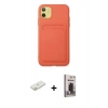 MARSİLYAN™- iPhone 11 Kılıf Vadi Çizgi Prime - Siyah Bilvis Hayalet Cam Ekran Koruyucu + Renkli Kamera Lens Koruma Cam - TU