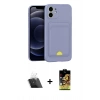 MARSİLYAN™- iPhone 11 Kılıf Vadi Çizgi Prime - Siyah Buffer Cam Ekran Koruyucu + Kamera Lens Koruma Cam - SF