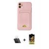 MARSİLYAN™- iPhone 11 Kılıf Vadi Çizgi Prime - Siyah Buffer Cam Ekran Koruyucu + Kamera Lens Koruma Cam - SF