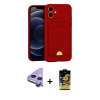 MARSİLYAN™- iPhone 11 Kılıf Vadi Çizgi Prime - Siyah Buffer Cam Ekran Koruyucu + Raze Metal Kamera Lens - MR