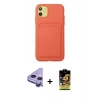 MARSİLYAN™- iPhone 11 Kılıf Vadi Çizgi Prime - Siyah Buffer Cam Ekran Koruyucu + Raze Metal Kamera Lens - MR