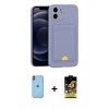 MARSİLYAN™- iPhone 11 Kılıf Vadi Çizgi Prime - Siyah Buffer Cam Ekran Koruyucu + Neon Fosforlu Kamera Lens - TU