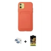 MARSİLYAN™- iPhone 11 Kılıf Vadi Çizgi Prime - Siyah Buffer Cam Ekran Koruyucu + Pers Alüminyum Kamera Lens - GI