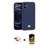 MARSİLYAN™- iPhone 11 Kılıf Vadi Çizgi Prime - Siyah Buffer Cam Ekran Koruyucu + Pers Alüminyum Kamera Lens - KI