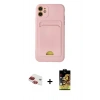MARSİLYAN™- iPhone 11 Kılıf Vadi Çizgi Prime - Siyah Buffer Cam Ekran Koruyucu + Pers Alüminyum Kamera Lens - KI