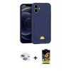 MARSİLYAN™- iPhone 11 Kılıf Vadi Çizgi Prime - Siyah Buffer Cam Ekran Koruyucu + Pers Alüminyum Kamera Lens - GI