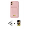 MARSİLYAN™- iPhone 11 Kılıf Vadi Çizgi Prime - Siyah Buffer Cam Ekran Koruyucu + Raze Metal Kamera Lens - GS