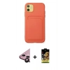 MARSİLYAN™- iPhone 11 Kılıf Vadi Çizgi Prime - Siyah Buffer Cam Ekran Koruyucu + Raze Metal Kamera Lens - SH
