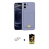 MARSİLYAN™- iPhone 11 Kılıf Vadi Çizgi Prime - Siyah Buffer Cam Ekran Koruyucu + Renkli Kamera Lens Koruma Cam - TU