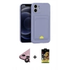 MARSİLYAN™- iPhone 11 Kılıf Vadi Çizgi Prime - Siyah Buffer Cam Ekran Koruyucu + Siyah Raze Metal Kamera Lens