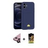 MARSİLYAN™- iPhone 11 Kılıf Vadi Çizgi Prime - Siyah Buffer Cam Ekran Koruyucu + Siyah Raze Metal Kamera Lens