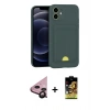 MARSİLYAN™- iPhone 11 Kılıf Vadi Çizgi Prime - Siyah Buffer Cam Ekran Koruyucu + Siyah Raze Metal Kamera Lens