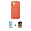 MARSİLYAN™- iPhone 11 Kılıf Vadi Çizgi Prime - Siyah Buffer Cam Ekran Koruyucu + Neon Fosforlu Kamera Lens - YL