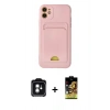 MARSİLYAN™- iPhone 11 Kılıf Vadi Çizgi Prime - Siyah Buffer Cam Ekran Koruyucu + PVD Metal Kamera Lens - YL