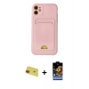 MARSİLYAN™- iPhone 11 Kılıf Vadi Çizgi Prime - Siyah Buffer Hayalet Cam Ekran Koruyucu + Kırmızı Rainbow Kamera Lens Koruma Cam