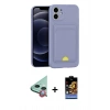 MARSİLYAN™- iPhone 11 Kılıf Vadi Çizgi Prime - Siyah Buffer Hayalet Cam Ekran Koruyucu + Raze Metal Kamera Lens - KI