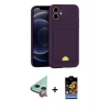 MARSİLYAN™- iPhone 11 Kılıf Vadi Çizgi Prime - Siyah Buffer Hayalet Cam Ekran Koruyucu + Raze Metal Kamera Lens - KI