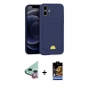 MARSİLYAN™- iPhone 11 Kılıf Vadi Çizgi Prime - Siyah Buffer Hayalet Cam Ekran Koruyucu + Raze Metal Kamera Lens - KI