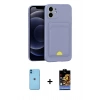 MARSİLYAN™- iPhone 11 Kılıf Vadi Çizgi Prime - Siyah Buffer Hayalet Cam Ekran Koruyucu + Neon Fosforlu Kamera Lens - MI