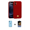 MARSİLYAN™- iPhone 11 Kılıf Vadi Çizgi Prime - Siyah Buffer Hayalet Cam Ekran Koruyucu + Neon Fosforlu Kamera Lens - MI