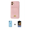 MARSİLYAN™- iPhone 11 Kılıf Vadi Çizgi Prime - Siyah Buffer Hayalet Cam Ekran Koruyucu + Neon Fosforlu Kamera Lens - MI