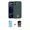 MARSİLYAN™- iPhone 11 Kılıf Vadi Çizgi Prime - Siyah Buffer Hayalet Cam Ekran Koruyucu + Neon Fosforlu Kamera Lens - MI