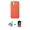 MARSİLYAN™- iPhone 11 Kılıf Vadi Çizgi Prime - Siyah Buffer Hayalet Cam Ekran Koruyucu + Raze Metal Kamera Lens - MI