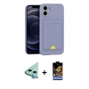 MARSİLYAN™- iPhone 11 Kılıf Vadi Çizgi Prime - Siyah Buffer Hayalet Cam Ekran Koruyucu + Raze Metal Kamera Lens - MI