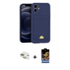 MARSİLYAN™- iPhone 11 Kılıf Vadi Çizgi Prime - Siyah Buffer Hayalet Cam Ekran Koruyucu + Pers Alüminyum Kamera Lens - GD