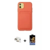 MARSİLYAN™- iPhone 11 Kılıf Vadi Çizgi Prime - Siyah Buffer Hayalet Cam Ekran Koruyucu + Pers Alüminyum Kamera Lens - GD